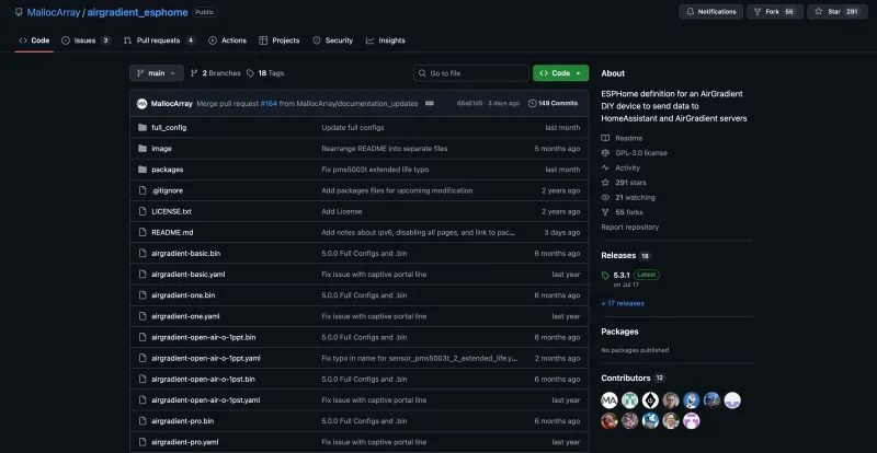 MallocArray's ESPHome integration Github.