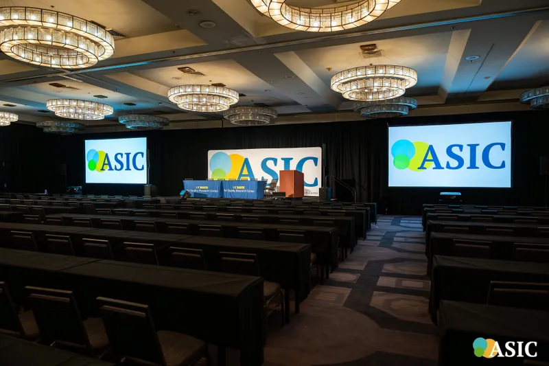 The main conference hall at ASIC 2026