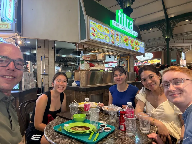 Us at the hawker centre