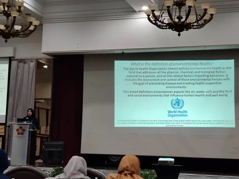 Professor Juliana speaking on IAQ monitoring technology in recent international forums, held around International Clean Air Day and World Environmental Health Day.