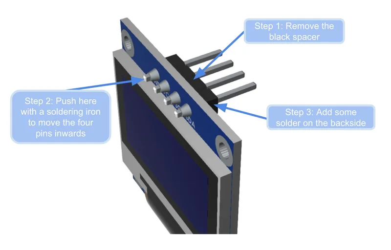 Steps to adjust the Display Pins