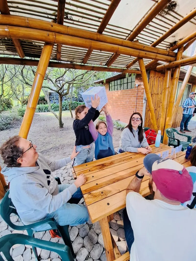 Interactive dice game at the Clean Air Workshop
