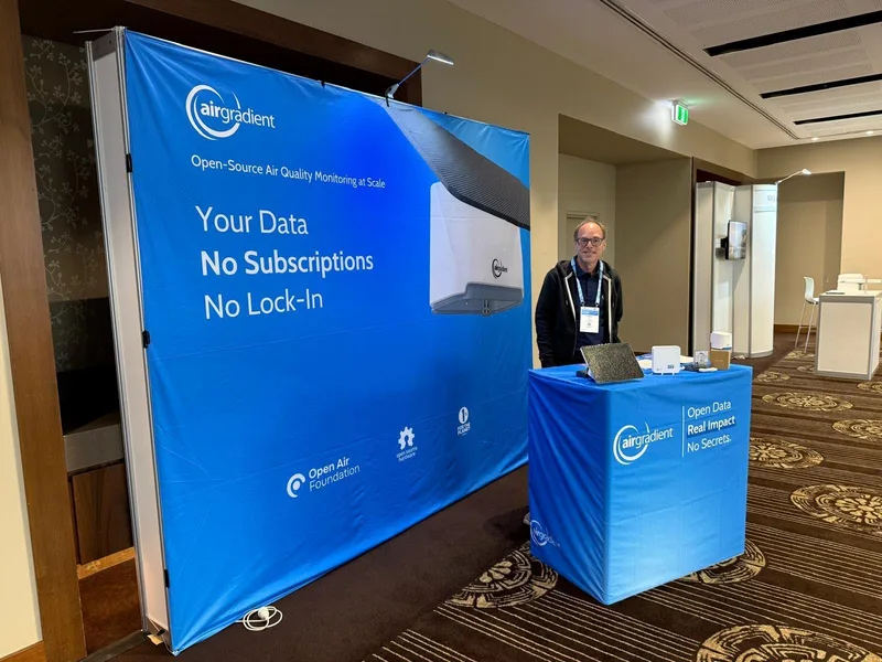 The AirGradient booth at CASANZ