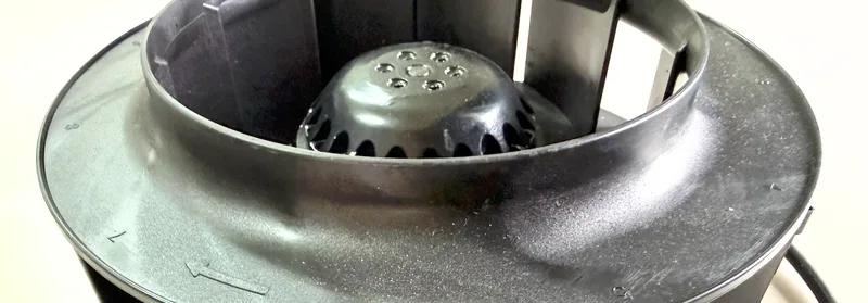 Centrifugal fan typically used in positive pressure systems