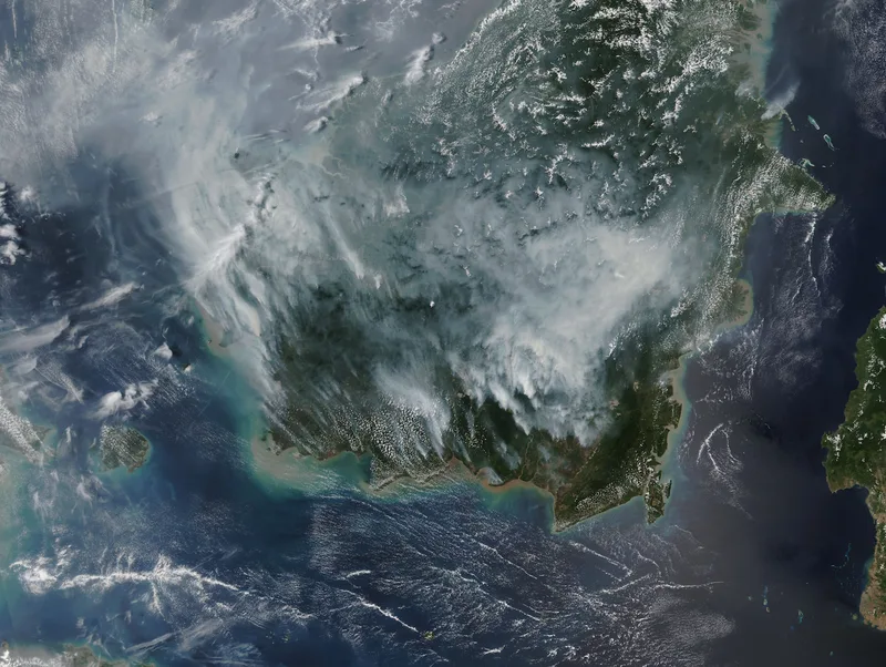 Satellite image of haze