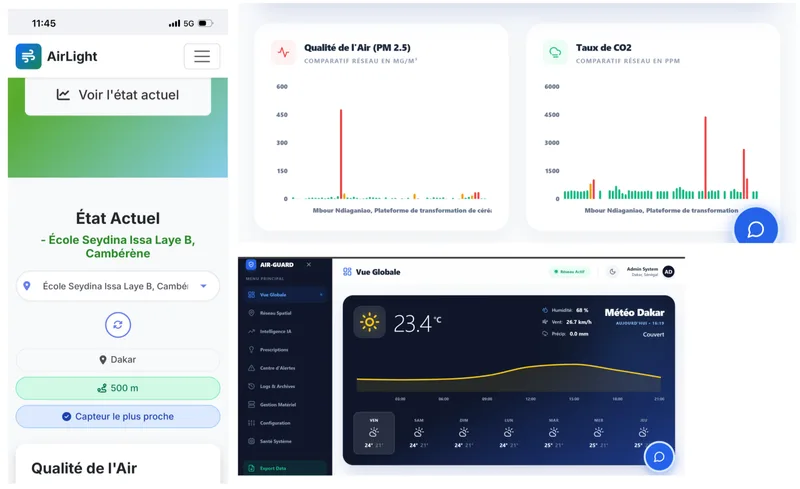 Some of the resulting app and dashboard projects from the hackathon