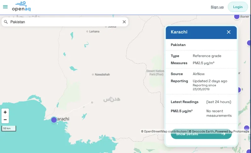 US Embassy Monitor in Karachi.
